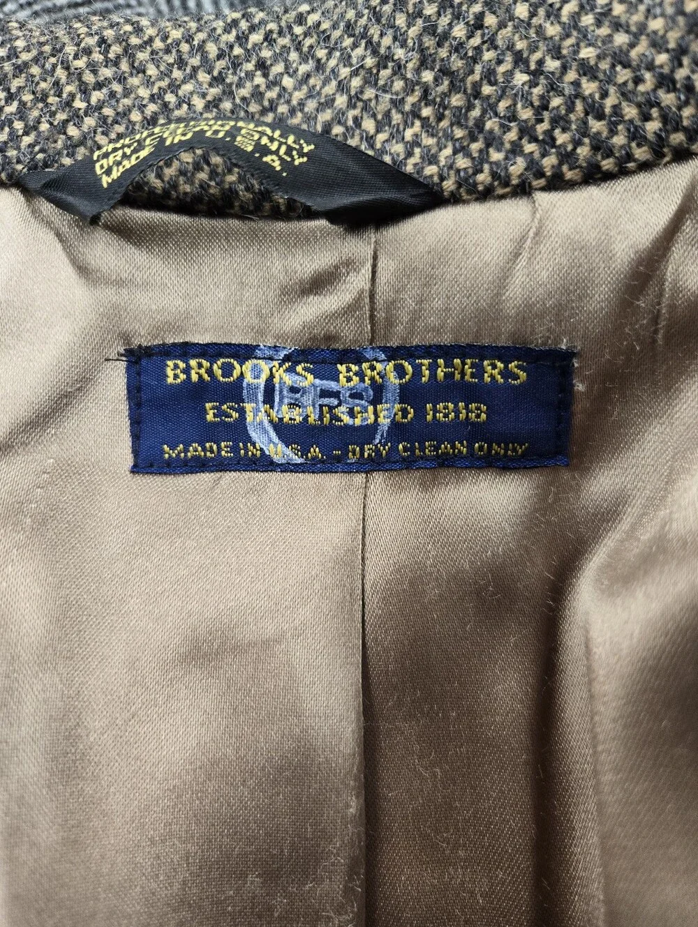Brooks Brothers Tweed Wool Overcoat